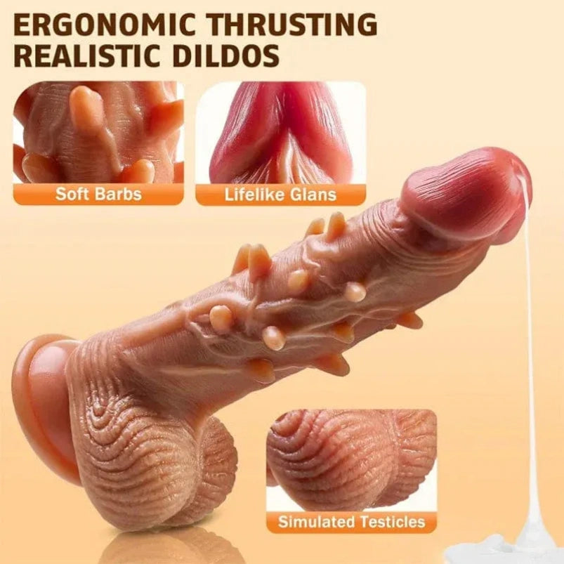 Fantasy Vibrating Thrusting Dildo – Multi-Point Stimulation Silicone Tool for Female Orgasmic Massage