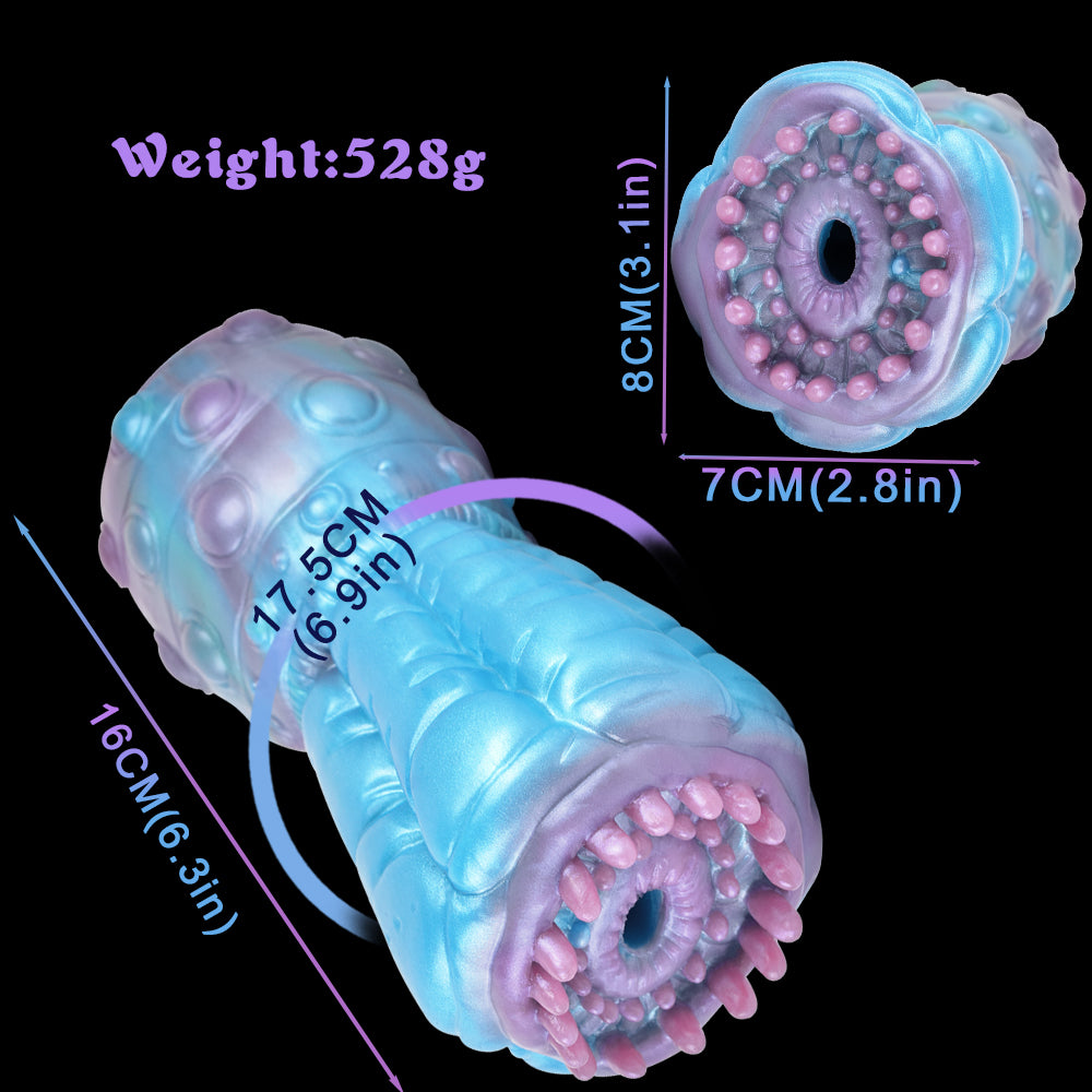 Masturbateur masculin en forme de chatte anémone de mer – Jouet de massage vaginal et pénis fantastique pour adultes