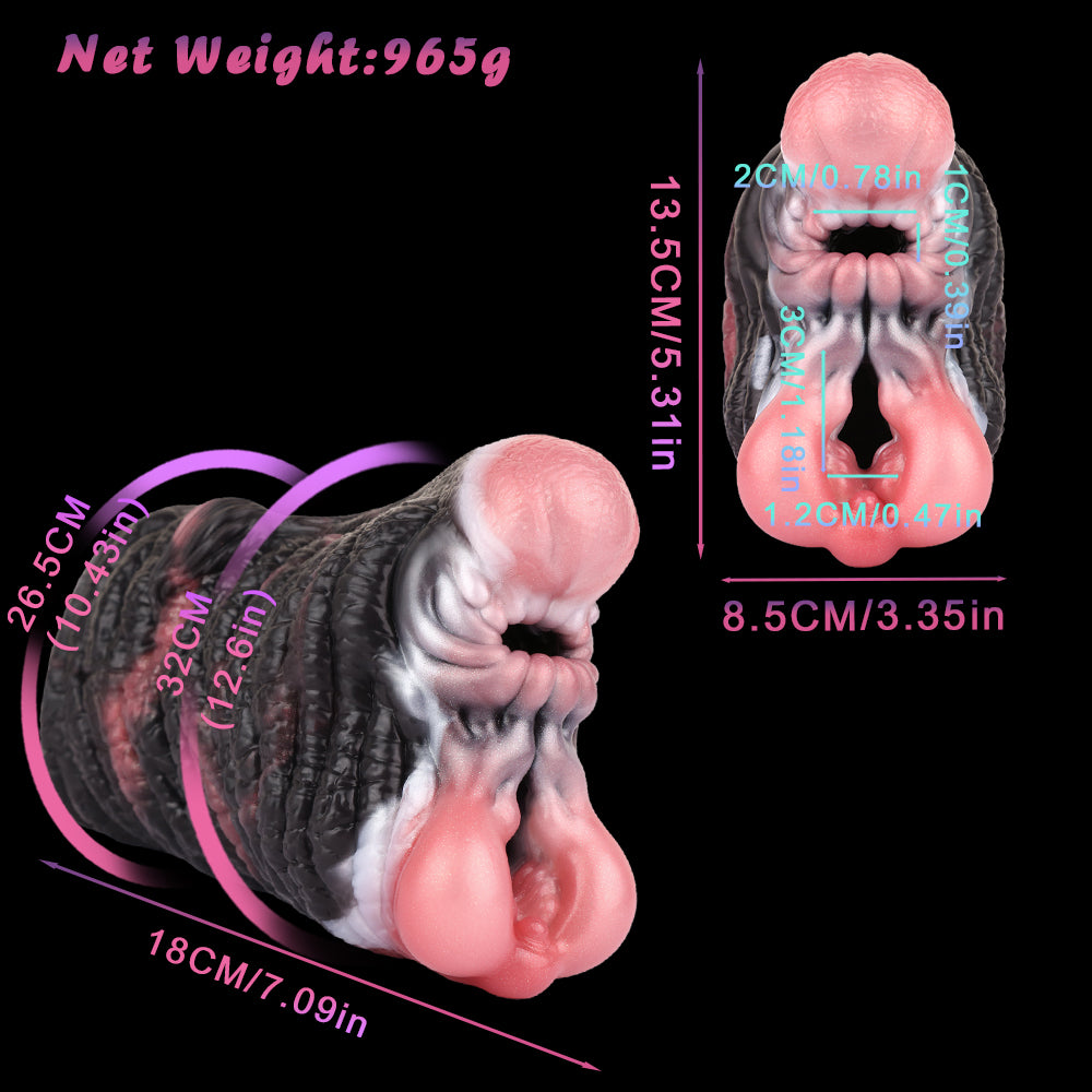 Masturbateur masculin avec chattes d'éléphants - Fantasme de poche, chatte, pénis, fellation, lait