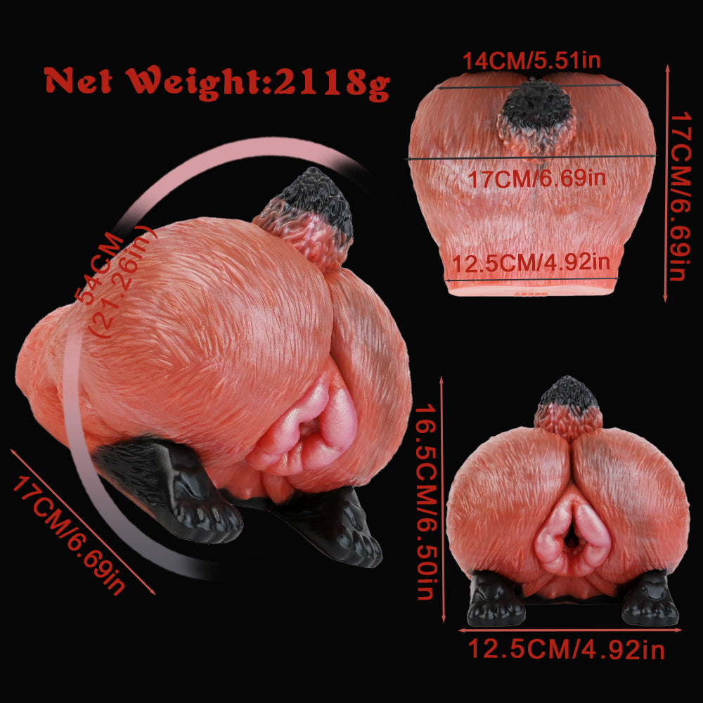 Fox Pussy Torso Buttocks Sex Toy - Realistic Furry Animal Vagina Men Masturbation Pocket Cup