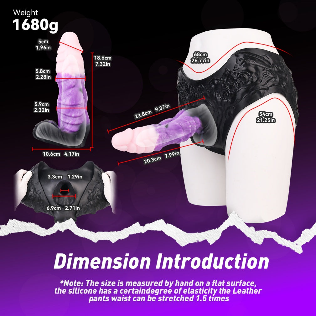 9.37-Inch Fantasy Dragon Sheath Underwear – Silicone Wearable Sex Toys for Men Improving ED
