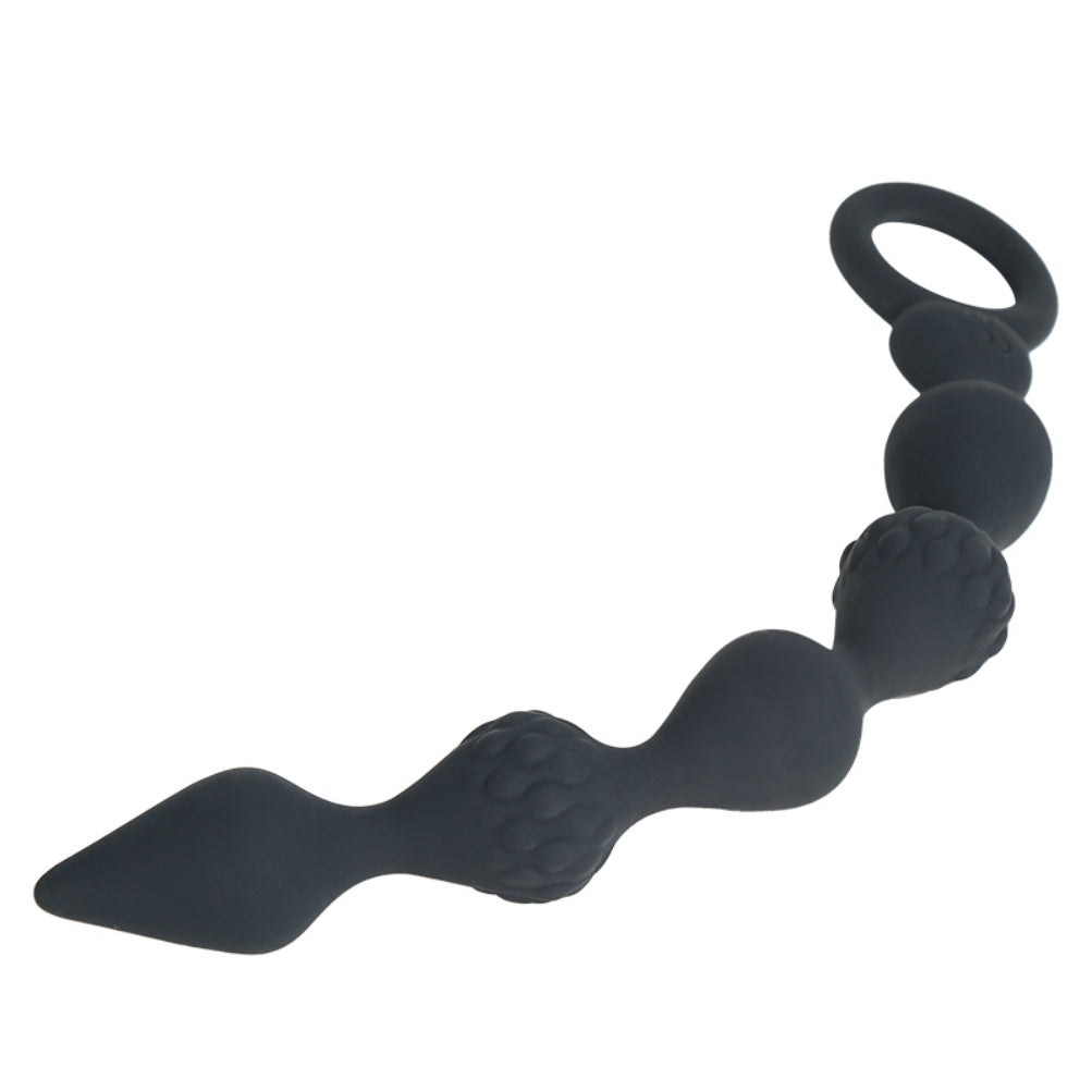 Fantasy 5-Bead Silicone Prostate Massager – Dual Motor Vibrating Anal Beads & 3-in-1 Male Sex Toy