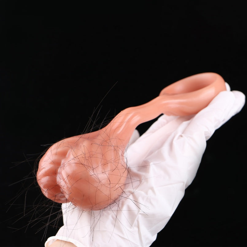 Fantasy Testicle Penisring aus Silikon zur Ejakulationskontrolle – Sexspielzeug zur Unterstützung der erektilen Dysfunktion für Männer