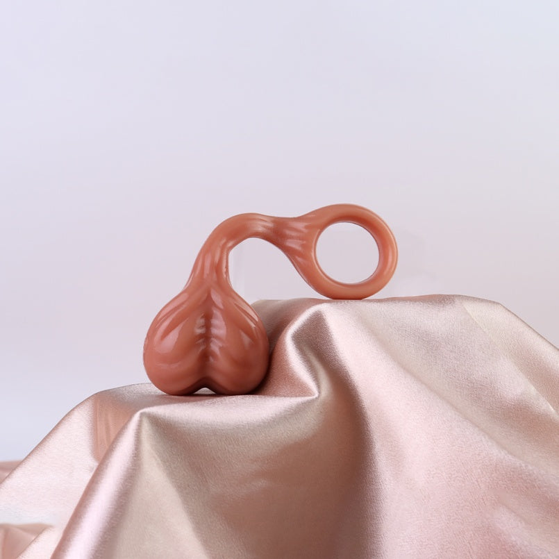Fantasy Testicle Penisring aus Silikon zur Ejakulationskontrolle – Sexspielzeug zur Unterstützung der erektilen Dysfunktion für Männer