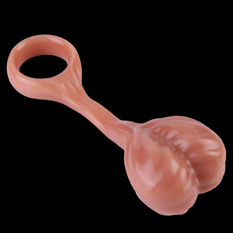 Fantasy Testicle Penisring aus Silikon zur Ejakulationskontrolle – Sexspielzeug zur Unterstützung der erektilen Dysfunktion für Männer