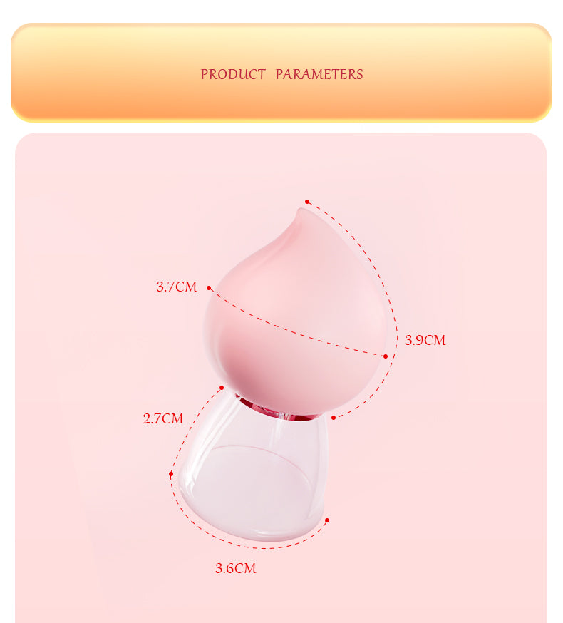Pink Peach Clit Sucker & Nipple Stimulator - Cute Silicone Suction Toy for Orgasmic Massage