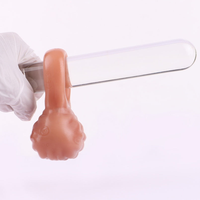 Anneau pénien fantaisie en silicone couleur chair – Outil de contrôle de l'éjaculation pour des performances prolongées