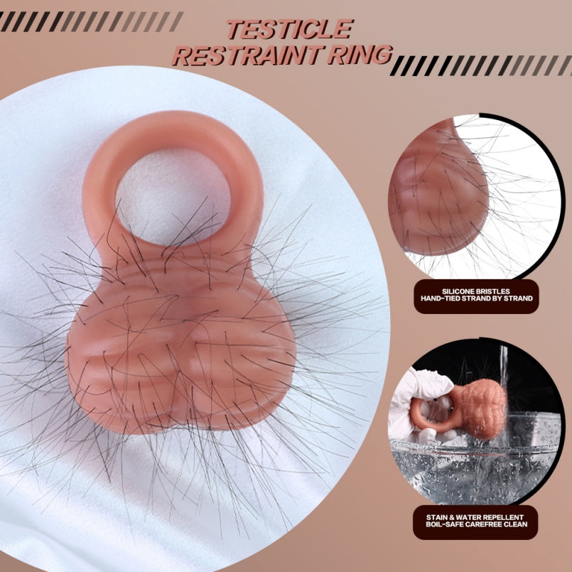 Anneau pénien fantaisie en silicone couleur chair – Outil de contrôle de l'éjaculation pour des performances prolongées