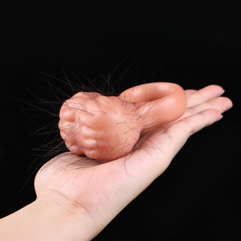Anneau pénien fantaisie en silicone couleur chair – Outil de contrôle de l'éjaculation pour des performances prolongées