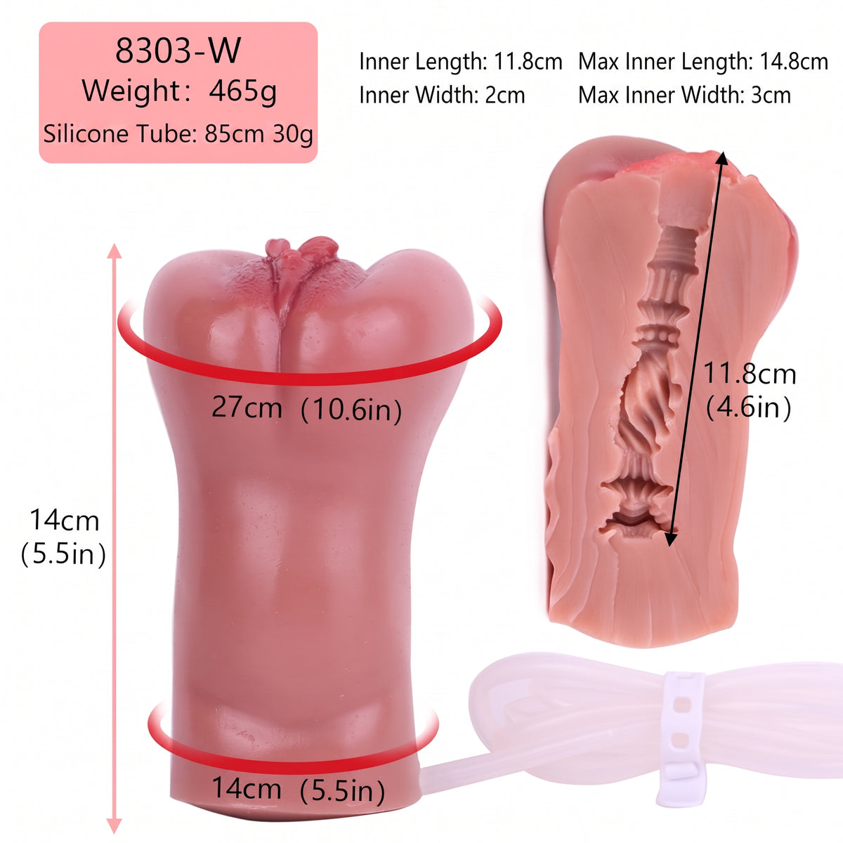 Blushing Anatomic Pocket Pussy – Platinum Silicone Hand-Painted Masturbator with Active Fluid Squirt Feature