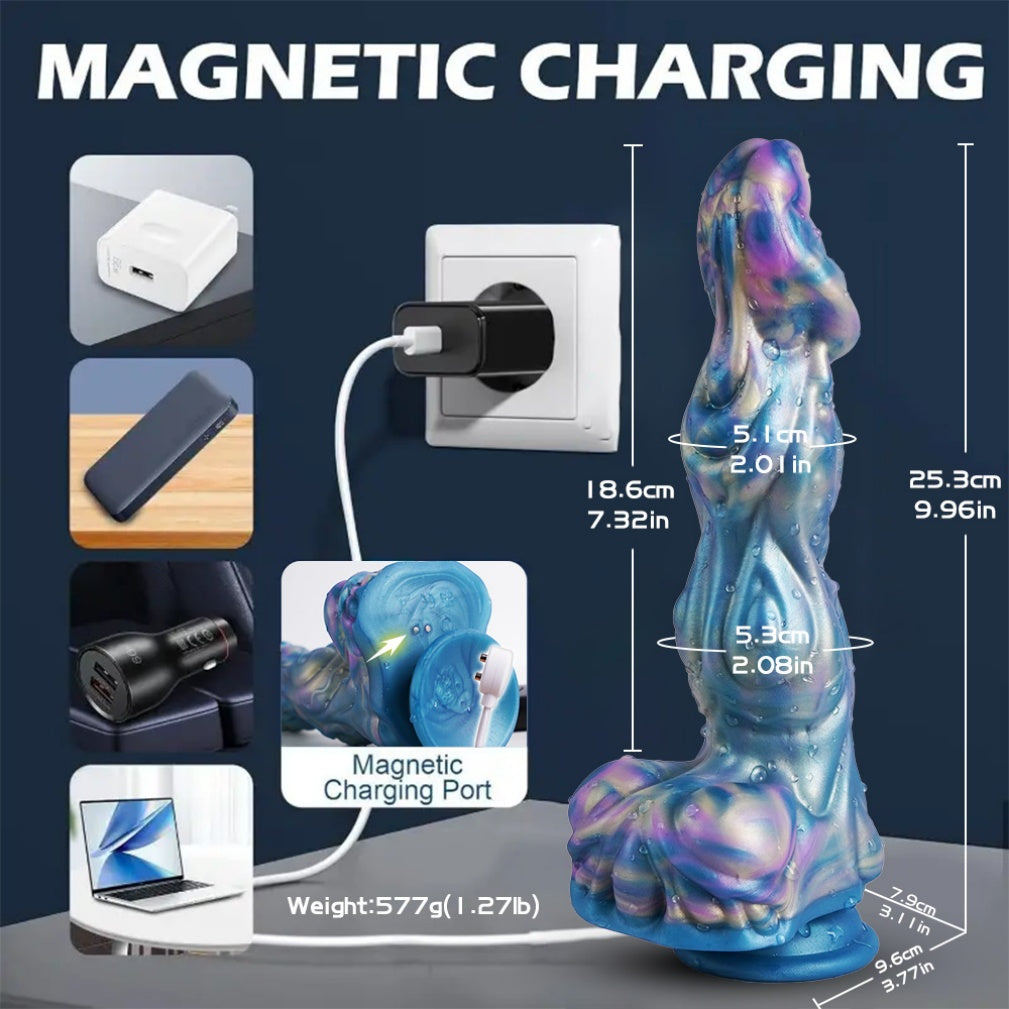 Fantasy Silicone Dog Knotting Dildo - Thrusting & Vibrating G-Spot Orgasmic Massage Sex Toys for Women