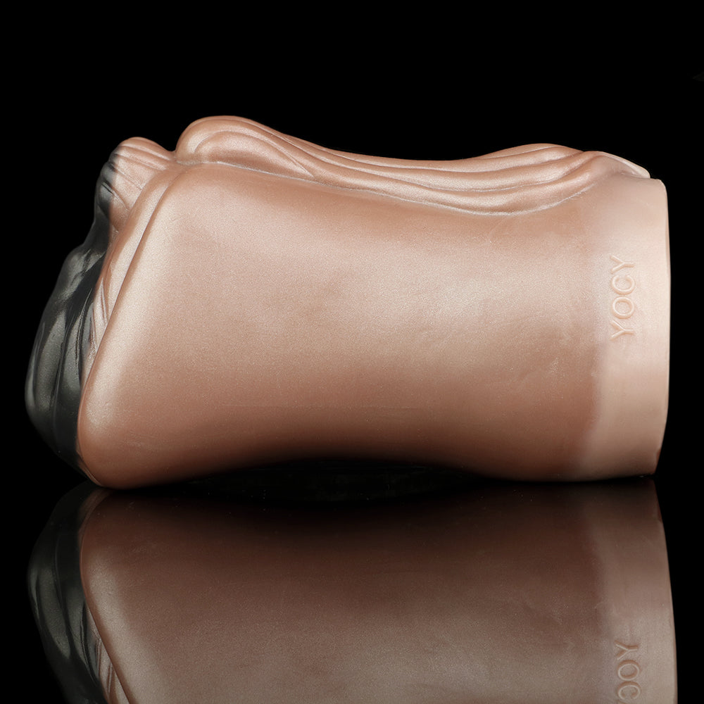 Chatte de cheval en ébène réaliste - Masturbateur de poche en silicone pour homme, fellation et masturbation