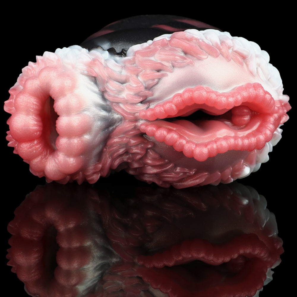 Kangaroo Pussies Sex Toys for Men Blowjob - Dual Channel Fantasy Pocket Pussy Handy Masturbator