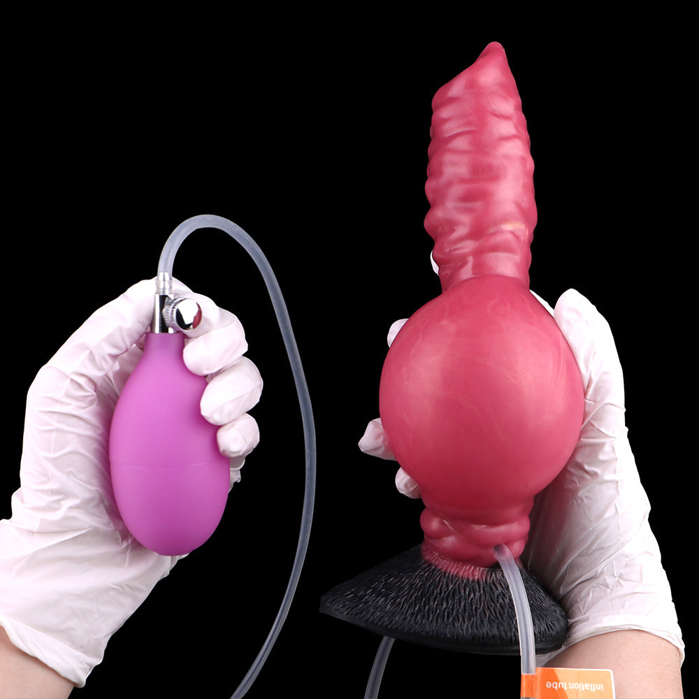 Gode gonflable pour chien gicleur, plug anal, ventouse, masturbateur pour femme