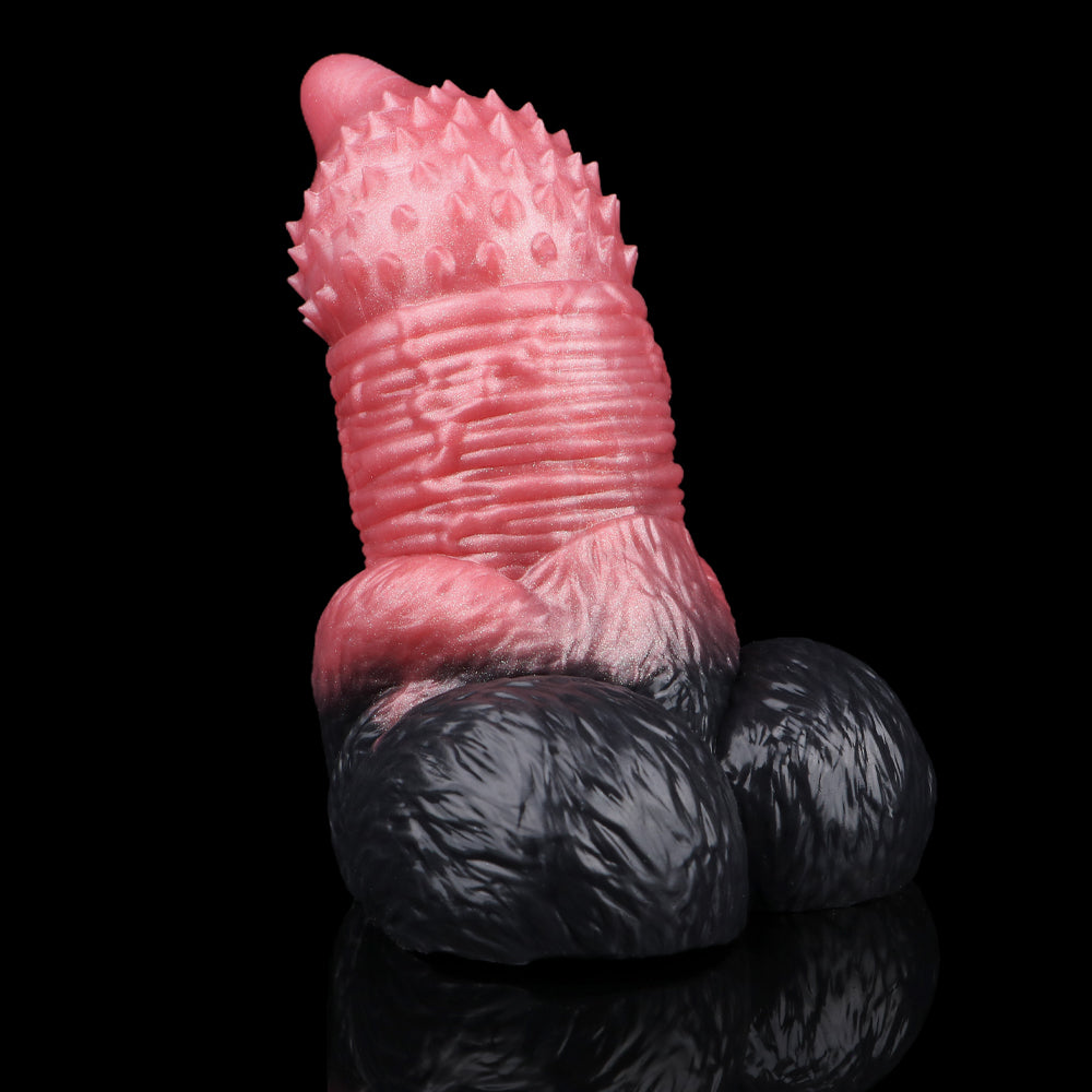 Fantasy Pocket Pussy Penis Sleeve - Tiger Animal Dildo Dual-action Knotted Masturbation