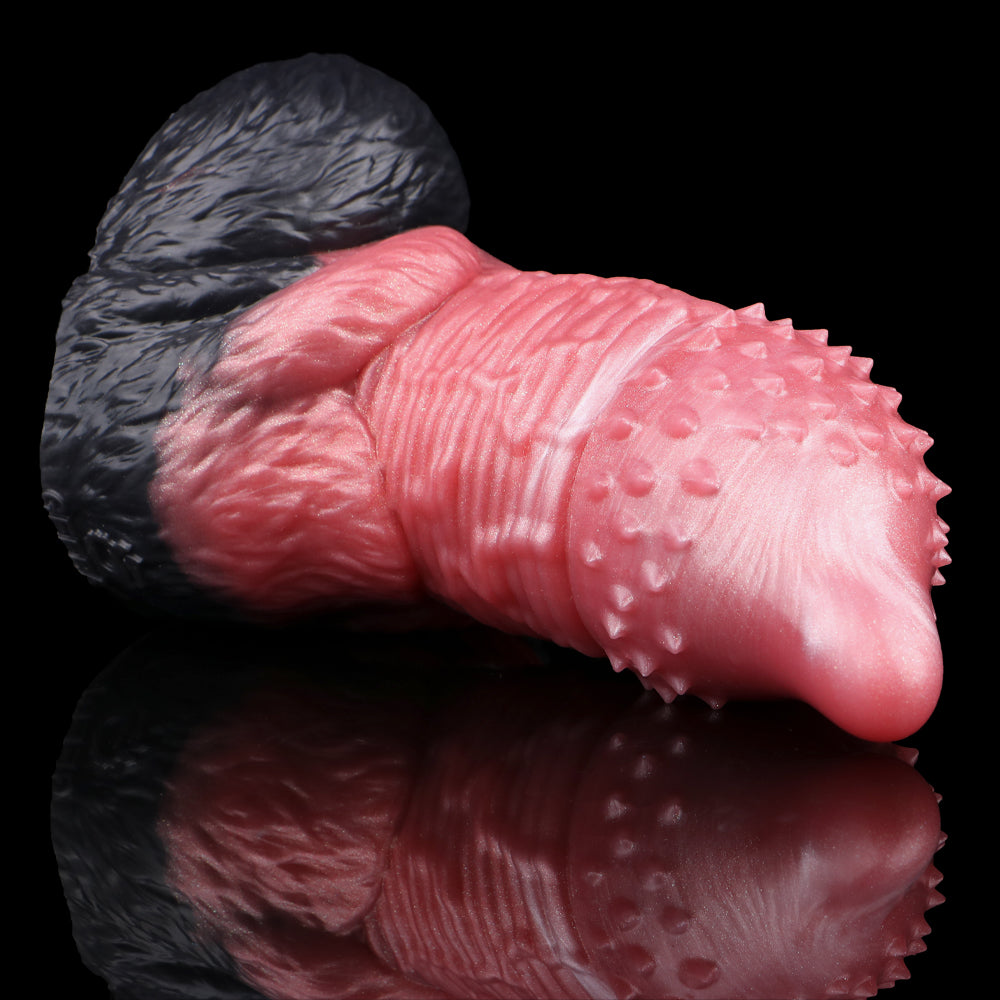 Fantasy Pocket Pussy Penis Sleeve - Tiger Animal Dildo Dual-action Knotted Masturbation