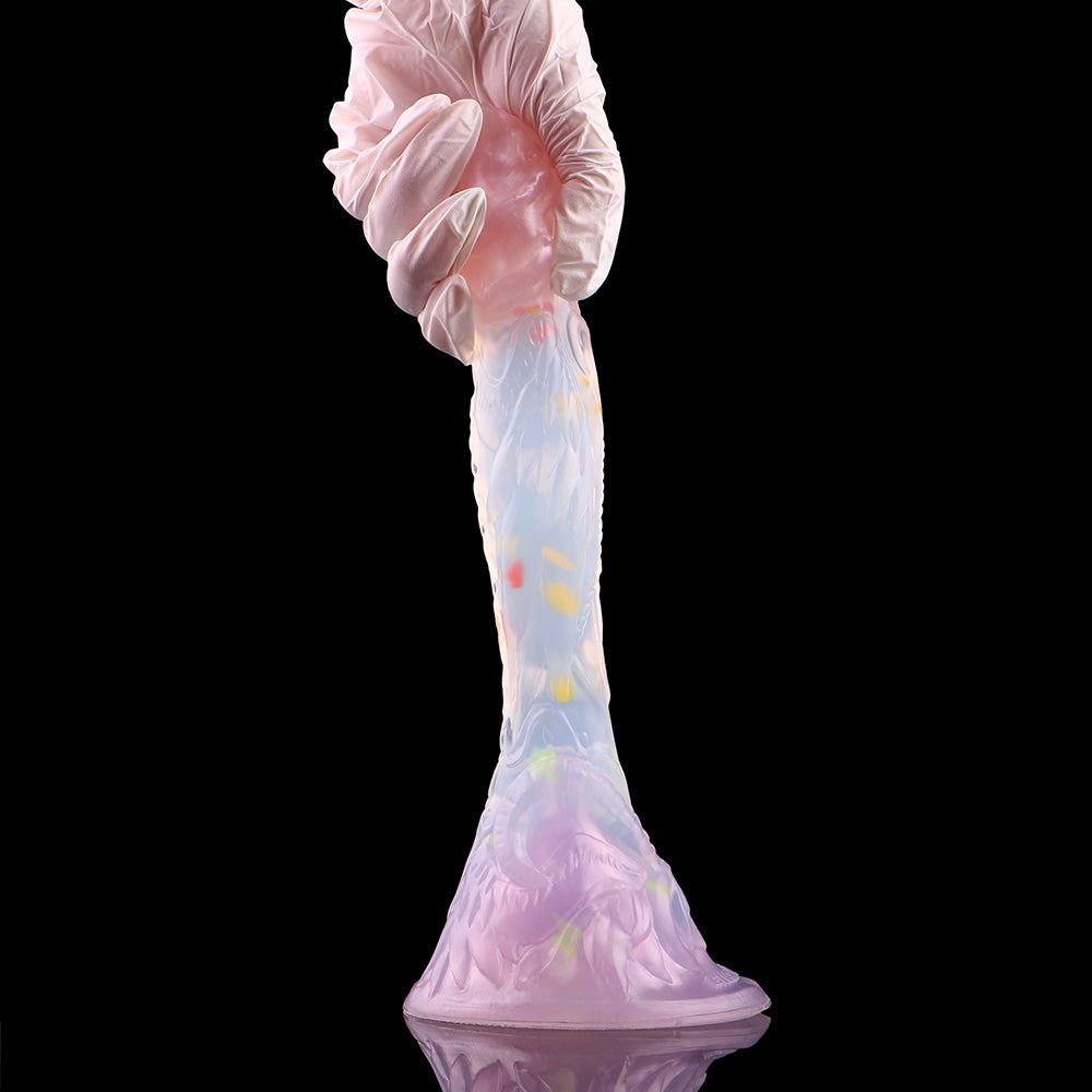 Gode transparent Monsterdildo Butt Plug - Fantasy Dragon Penis Ventouse Masturbateur pour femme