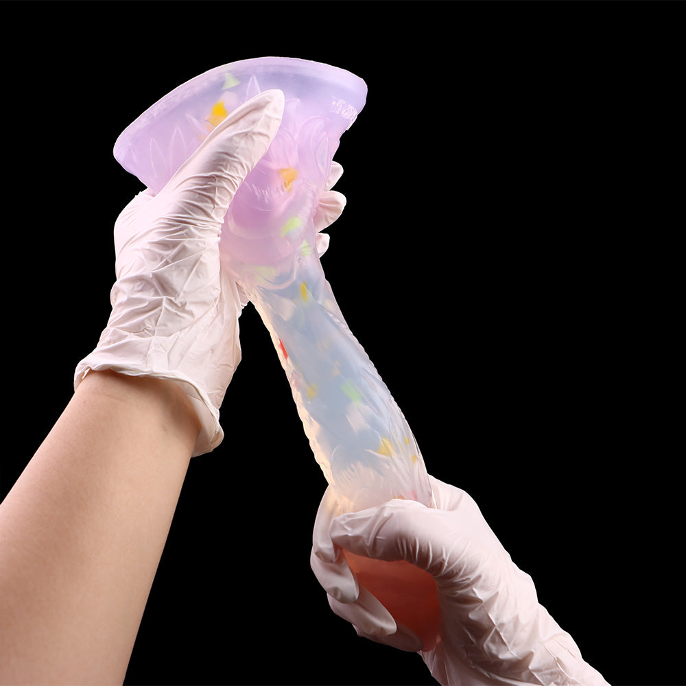 Gode transparent Monsterdildo Butt Plug - Fantasy Dragon Penis Ventouse Masturbateur pour femme