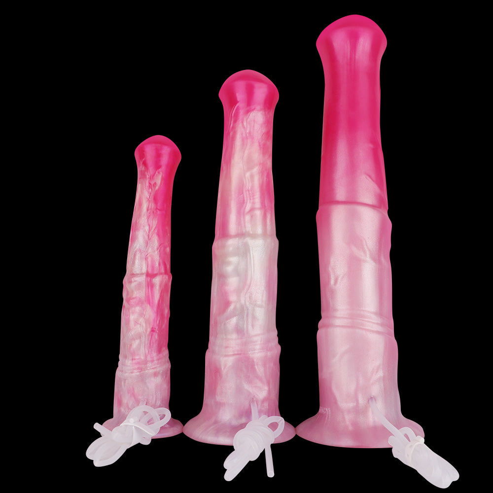 Pferdedildo, Analplug, Analplug – Fantasy Squirting Monsterdildo, Pink, Masturbations-Sexspielzeug für Frauen