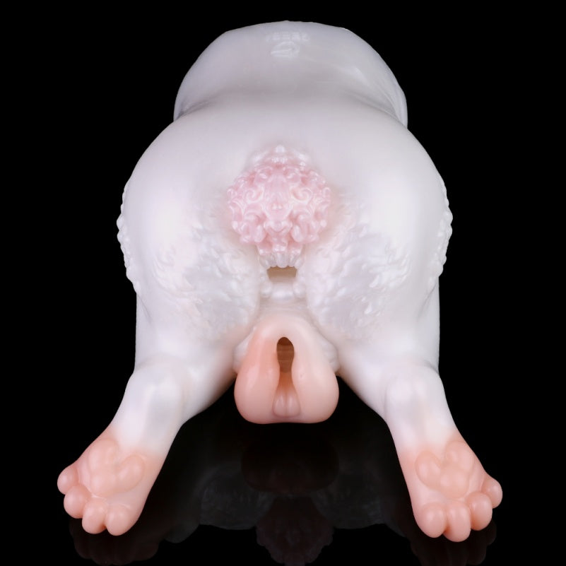 Pink Bunny Fantasy Animal Pocket Pussy - Insertable Penis Massaging Blowjob Silicone Sex Dolls