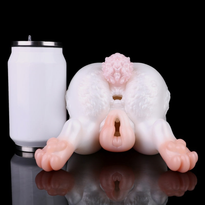 Pink Bunny Fantasy Animal Pocket Pussy - Insertable Penis Massaging Blowjob Silicone Sex Dolls