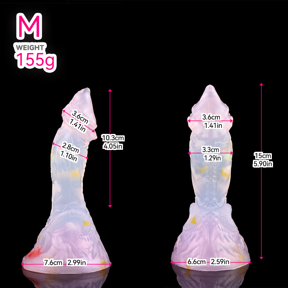 Gode transparent Monsterdildo Butt Plug - Fantasy Dragon Penis Ventouse Masturbateur pour femme