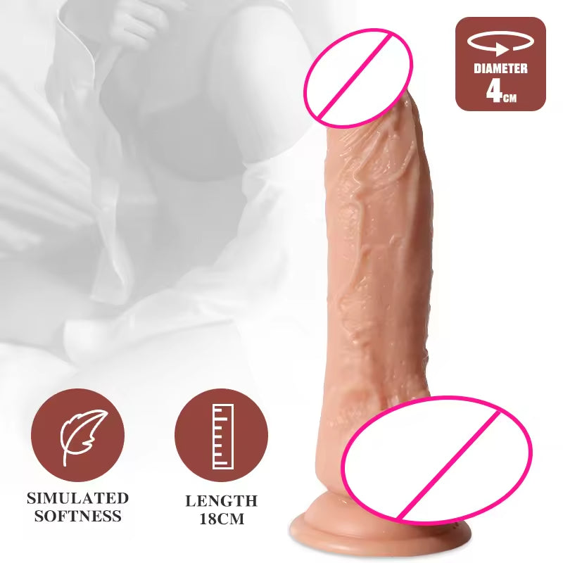 Godemichet Anal réaliste en PVC de qualité supérieure, faux pénis souple, jouets sexuels pour femmes