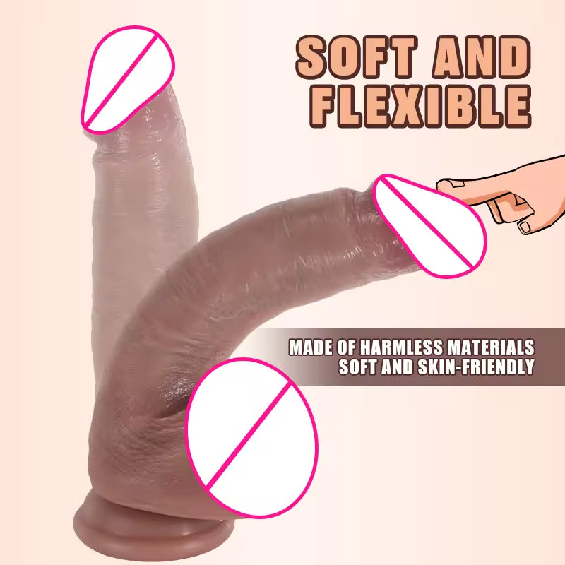 Plug anal gode anal réaliste réaliste - jouet sexuel de pénis en silicone à ventouse pour débutants