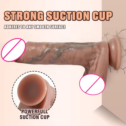 Realistic Dildo Butt Plug - 8.66 inch Huge Anal Dildo Vagina Prostate Massager