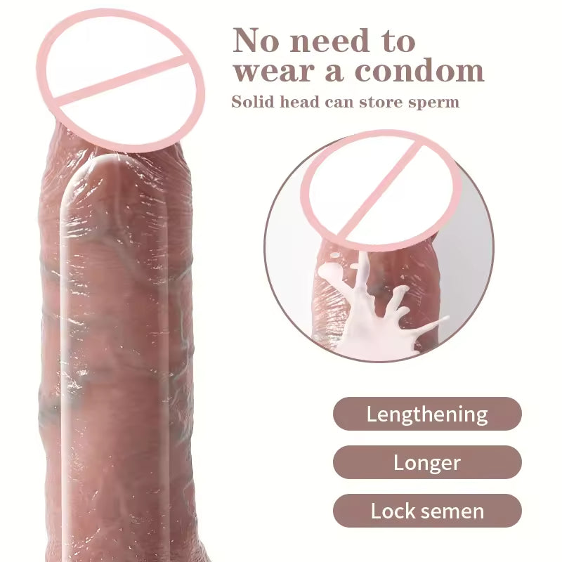 Realistische Penishülle für Männer, Sexspielzeug – lebensechtes Penis-Extender-Trainer-Spiel aus Silikon für Paare