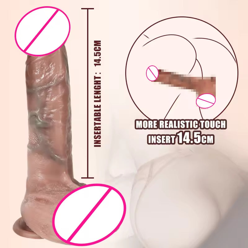 Realistic Dildo Butt Plug - 8.66 inch Huge Anal Dildo Vagina Prostate Massager