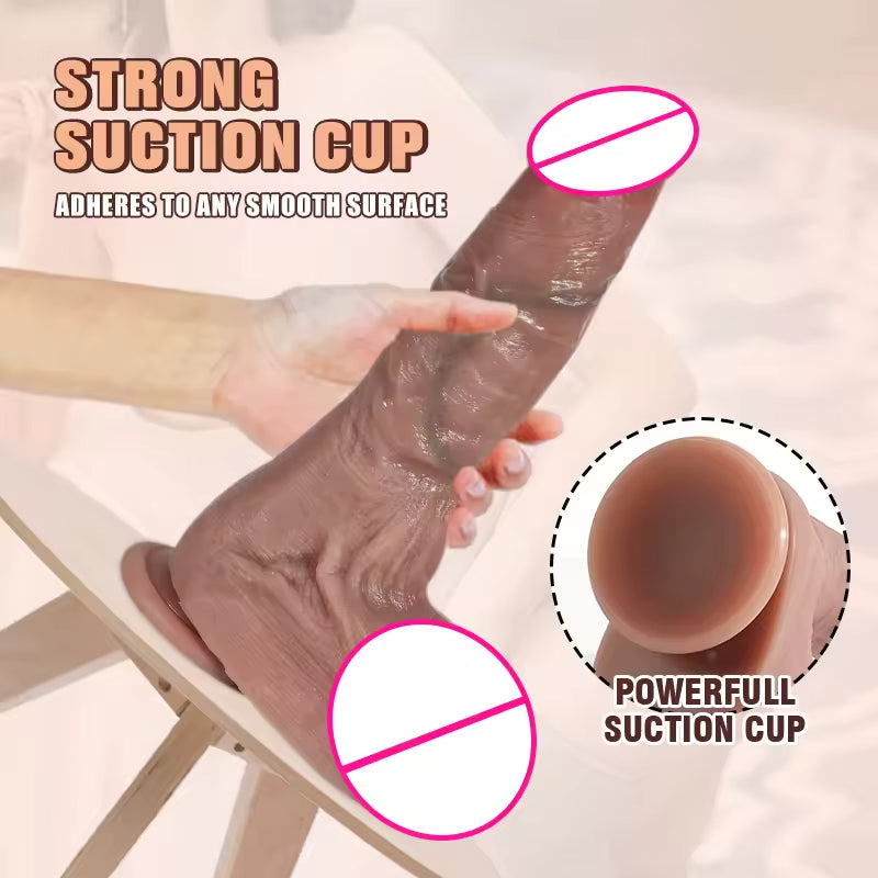 Godemichet anal réaliste et réaliste en silicone - Lait de massage pour pénis, vagin et prostate