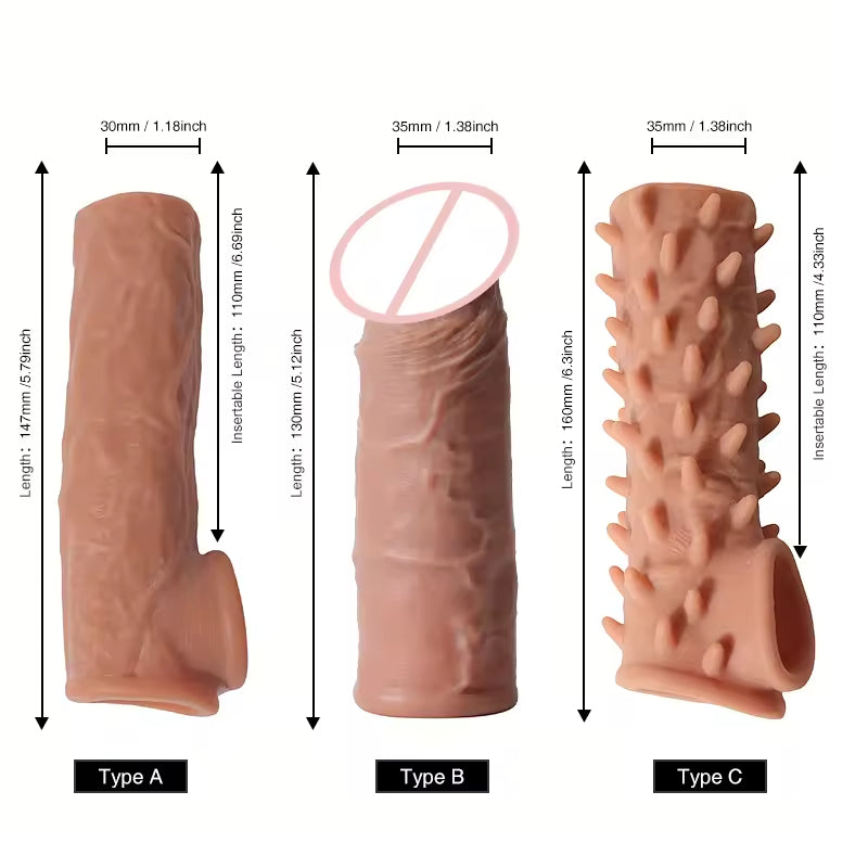 Ensemble de manchons péniens noués Monster - Kit de jouets sexuels pour hommes 3 en 1 avec gaine pénienne ouverte