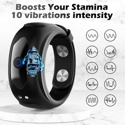 Vibrating Cock Ring Male Sex Toys - Adjustable Girthy Penis Size Sheath Enhancer