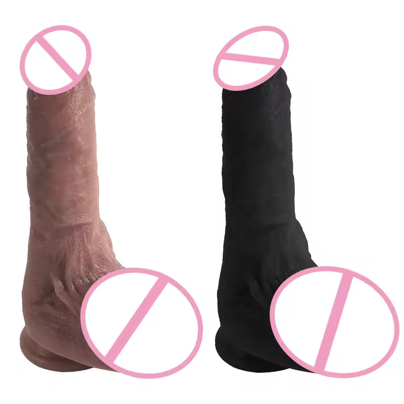 Realistischer vibrierender Dildo-Buttplug – Ferngesteuertes lebensechtes Penis-Vagina-Prostata-Massagegerät