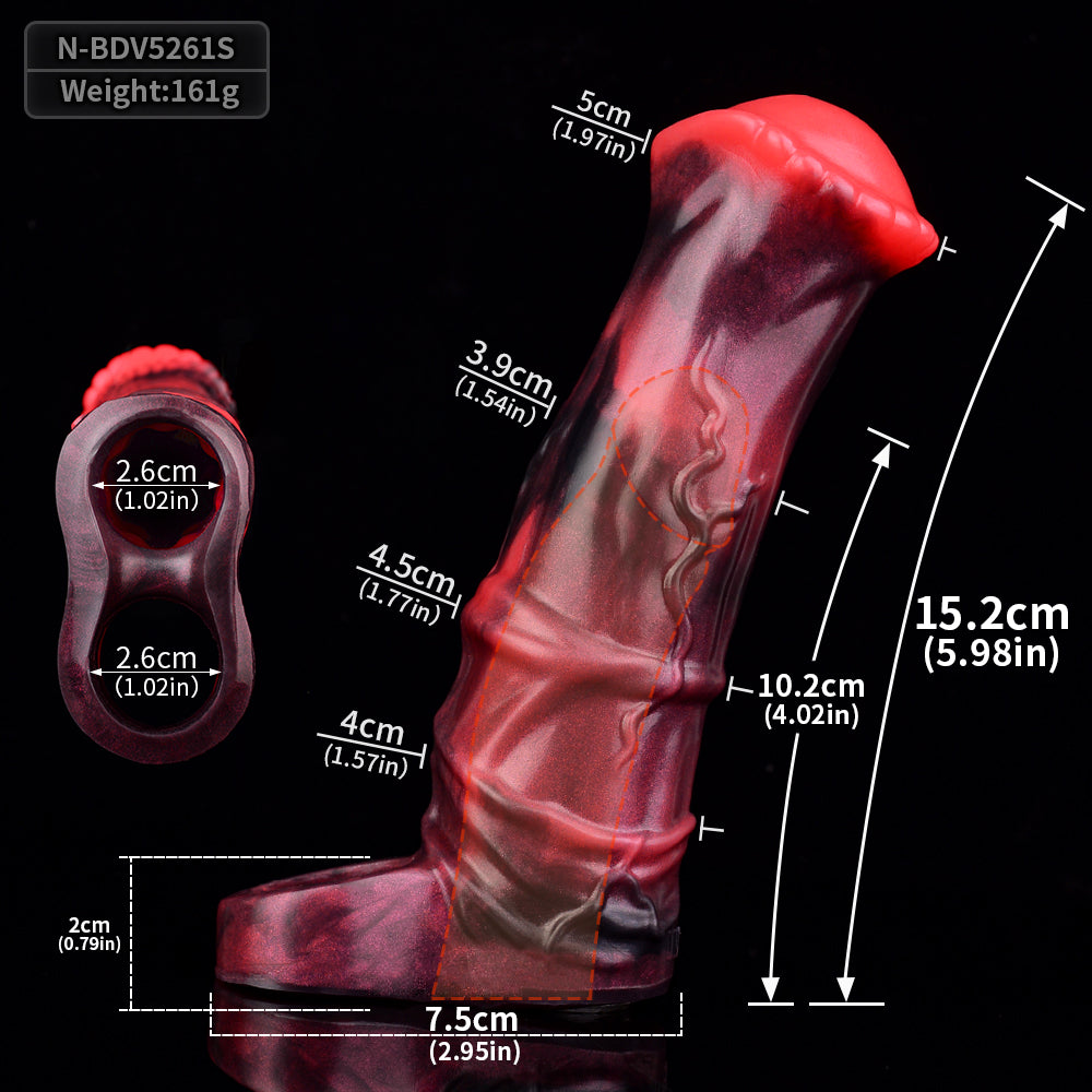 Horsedildo Cock Sleeve Vibrating Penis Sheath - Remote Control Fantasy Male Extension Vibrator