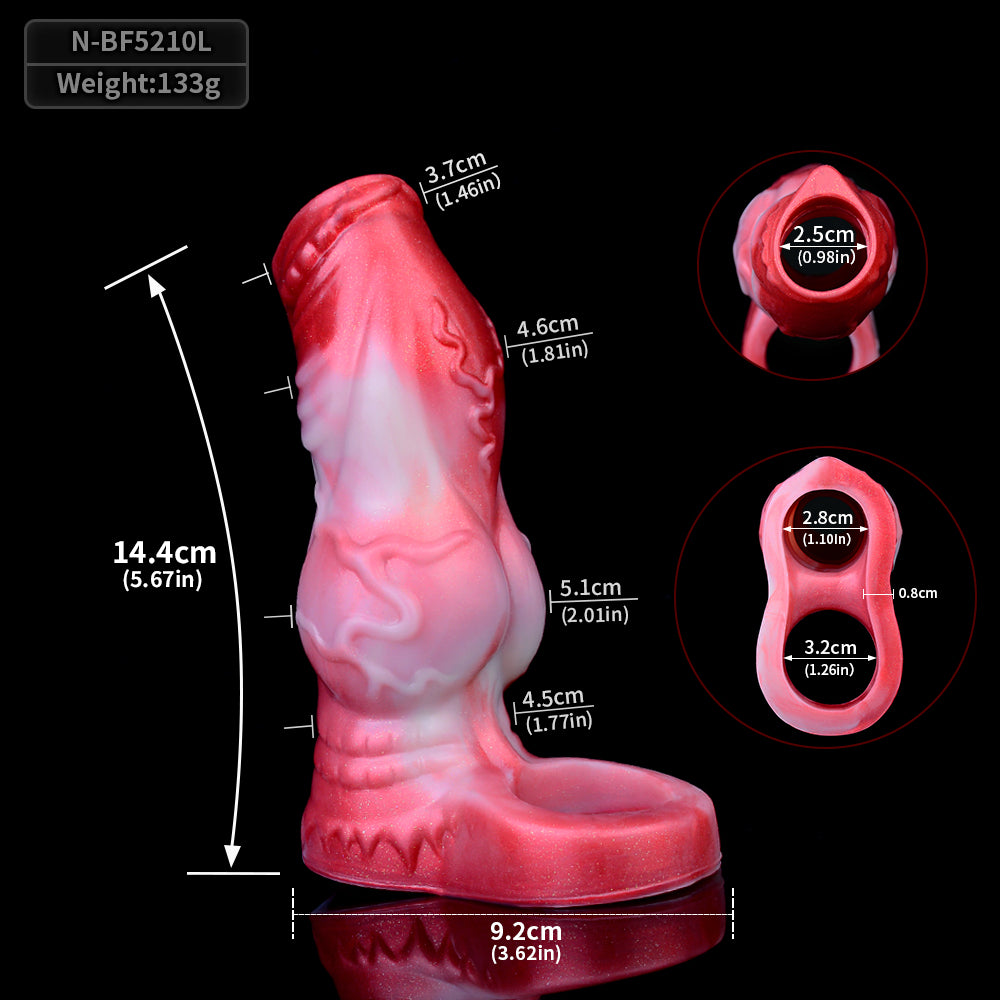 Extenseur de manchon de pénis réaliste Dogdildo - Préservatif à bite noué fantaisie Jouets sexuels pour hommes