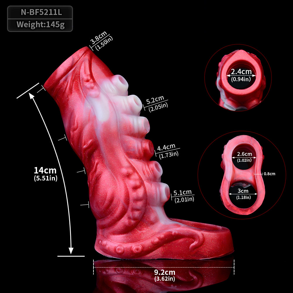Tentacledildo Cock Sleeve Hollow Penis Sheath Extender - Jouets sexuels fantastiques pour hommes Couple Play