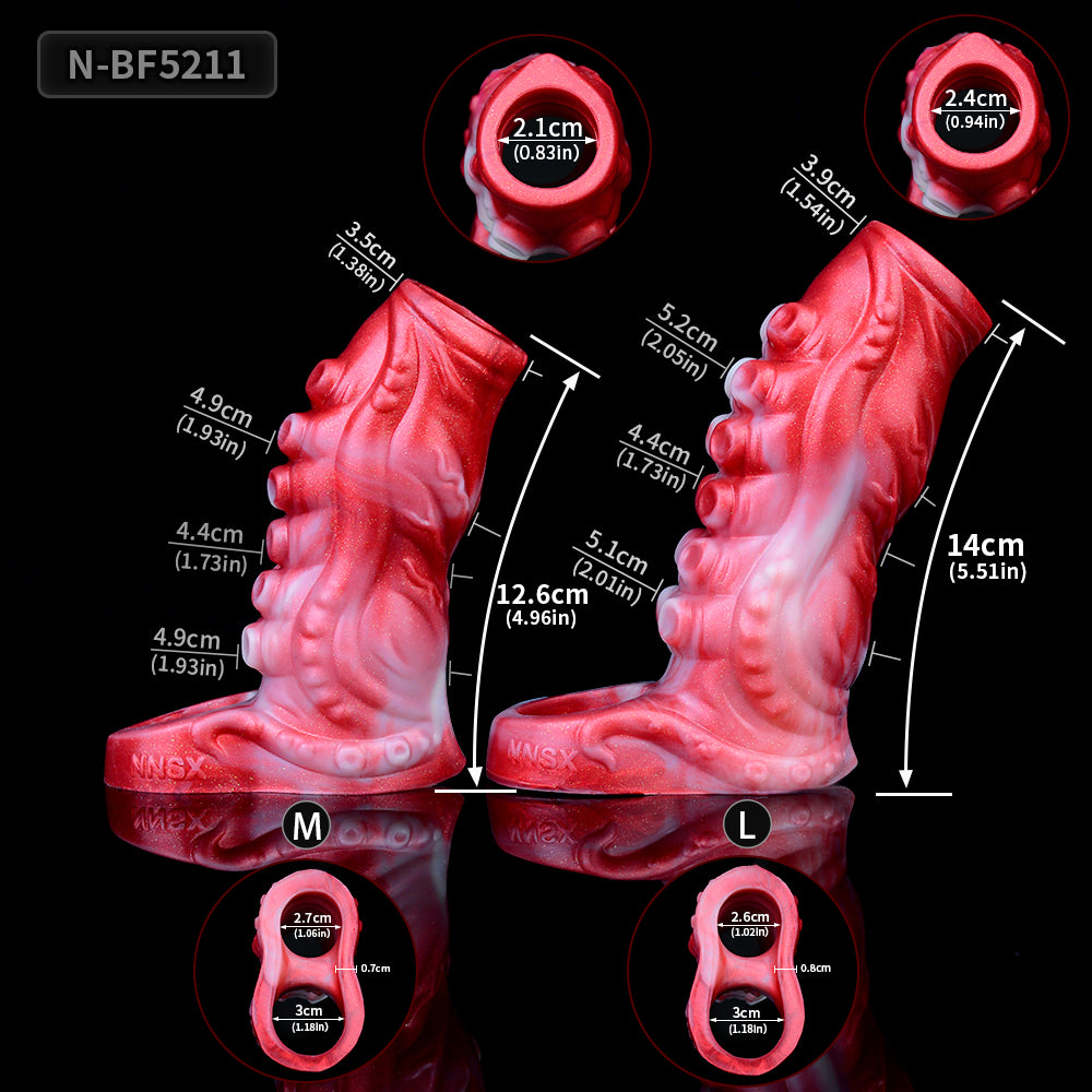 Tentacledildo Cock Sleeve Hollow Penis Sheath Extender - Jouets sexuels fantastiques pour hommes Couple Play