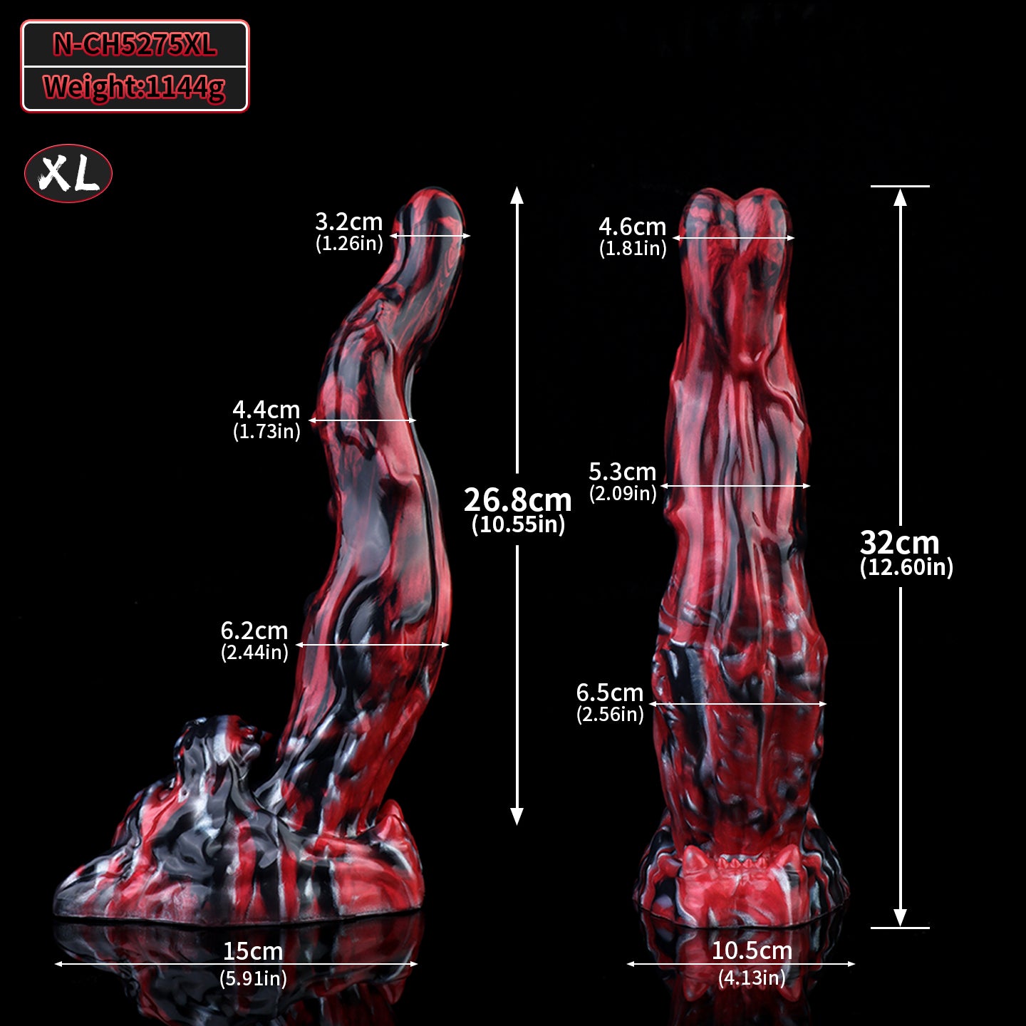 Black Tiger Monster Dildo Women Masturbating Sex Toys - Fantasy Silicone Pegging Sexual