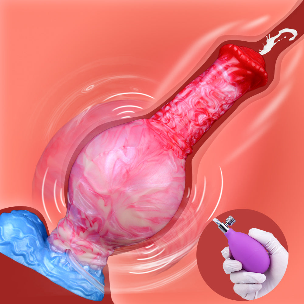 Aufblasbarer spritzender Pferdedildo – Fantasy Monsterdildo, Analsexspielzeug für Frauen, Masturbation