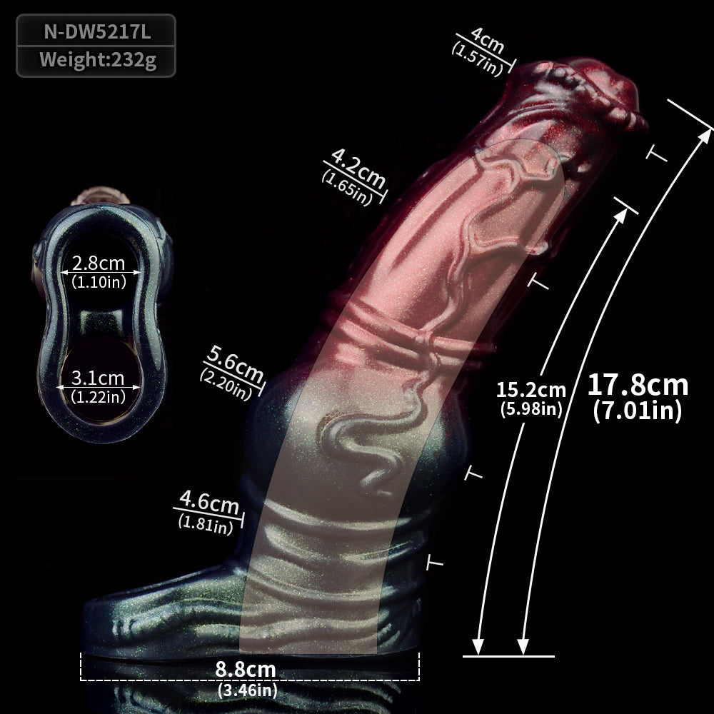 Fantasy Horsedildo Penishülle - Cockring Verzögerung Ejakulation Extender Sexspielzeug für Männer