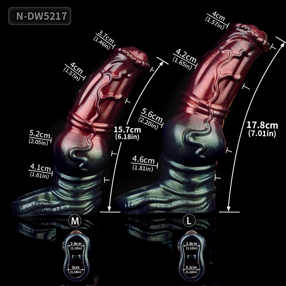 Fantasy Horsedildo Penishülle - Cockring Verzögerung Ejakulation Extender Sexspielzeug für Männer