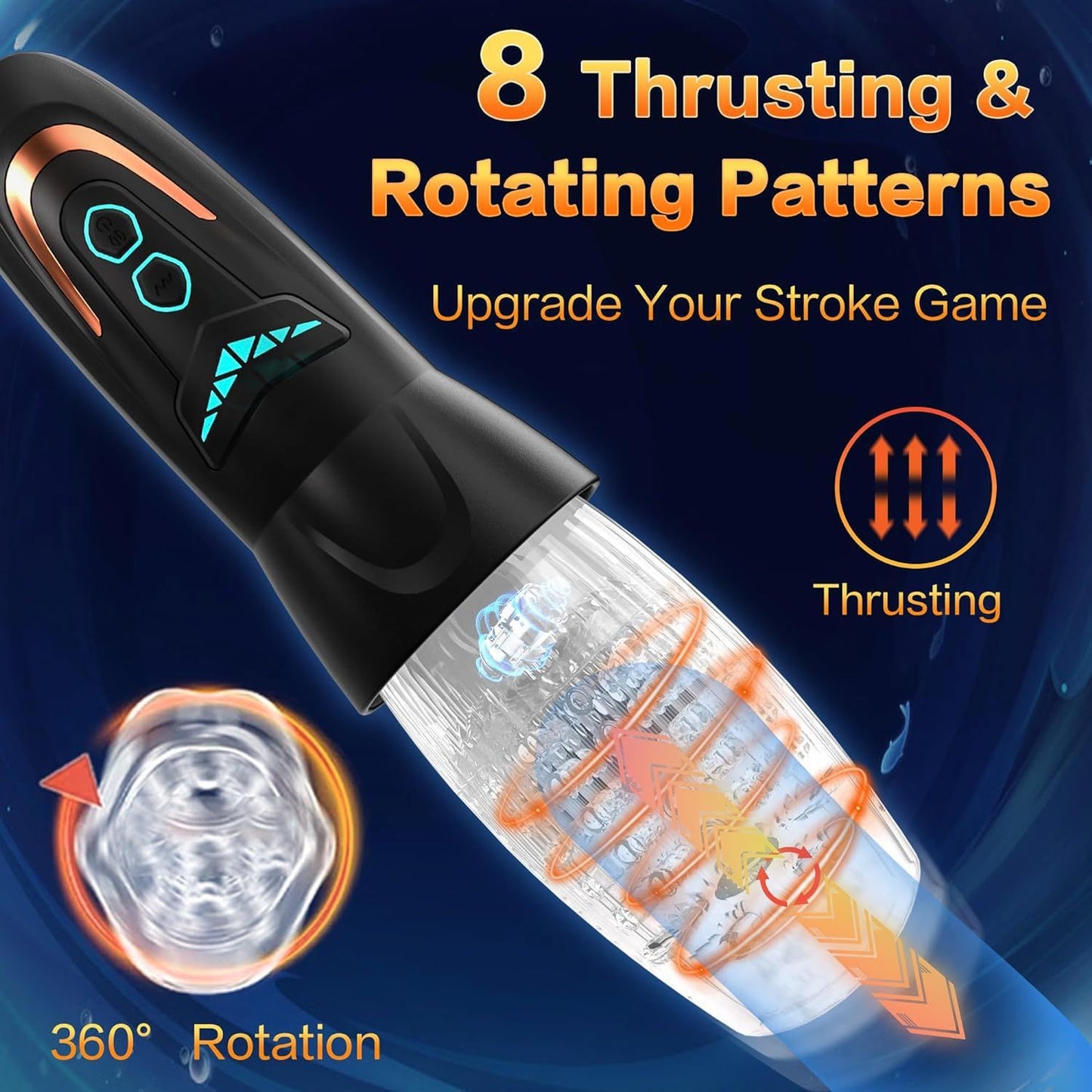 Masturbateur masculin puissant avec manchon rotatif - AutoBlow