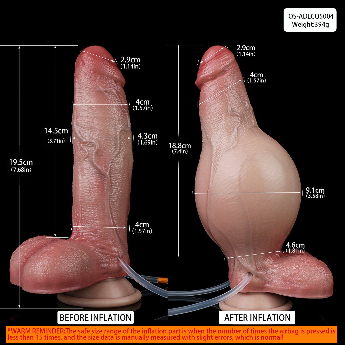 Realistischer, aufblasbarer Cumming-Dildo, Analplug – große Hoden, lebensgroß, Anal-Sexspielzeug für Frauen und Lesben