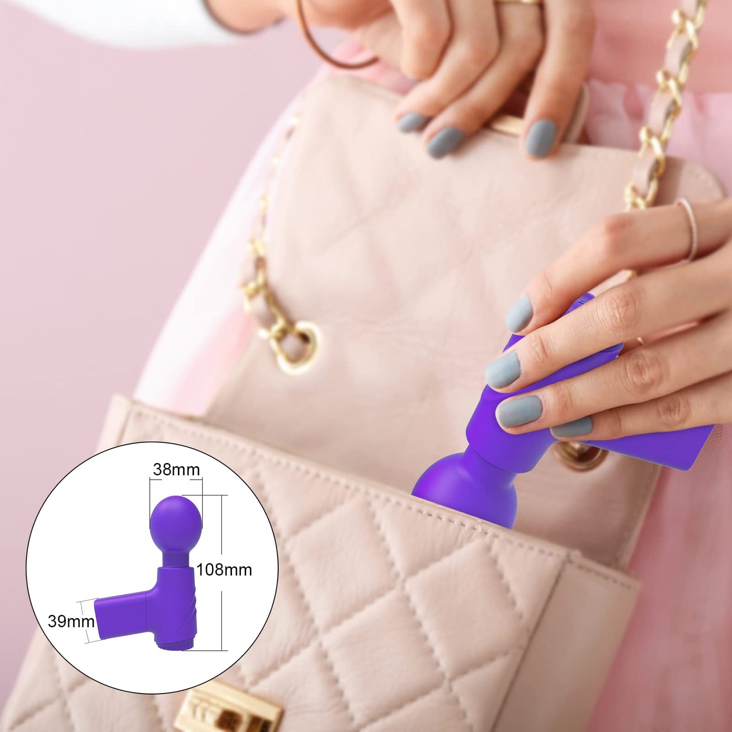 Pistolet de Massage Vibromasseur Baguette Magique - Jouet sexuel puissant de stimulateur de clitoris de mamelon de poche pour les femmes