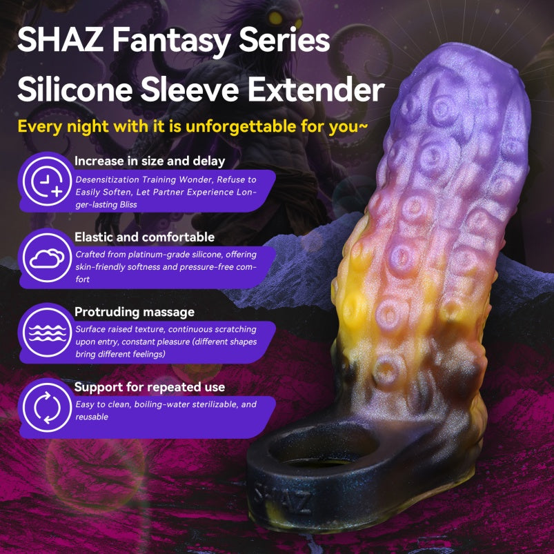 Fantasy Octopus 5-Inch Penis Extender – Built-in Spiral Texture for Intense Male Stimulation