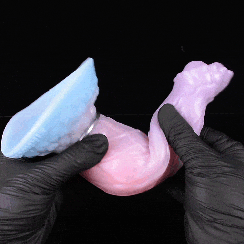 8.3 Inch Fantasy Inflatable Dildo - Pink Silicone Female Vaginal Masturbation Toy