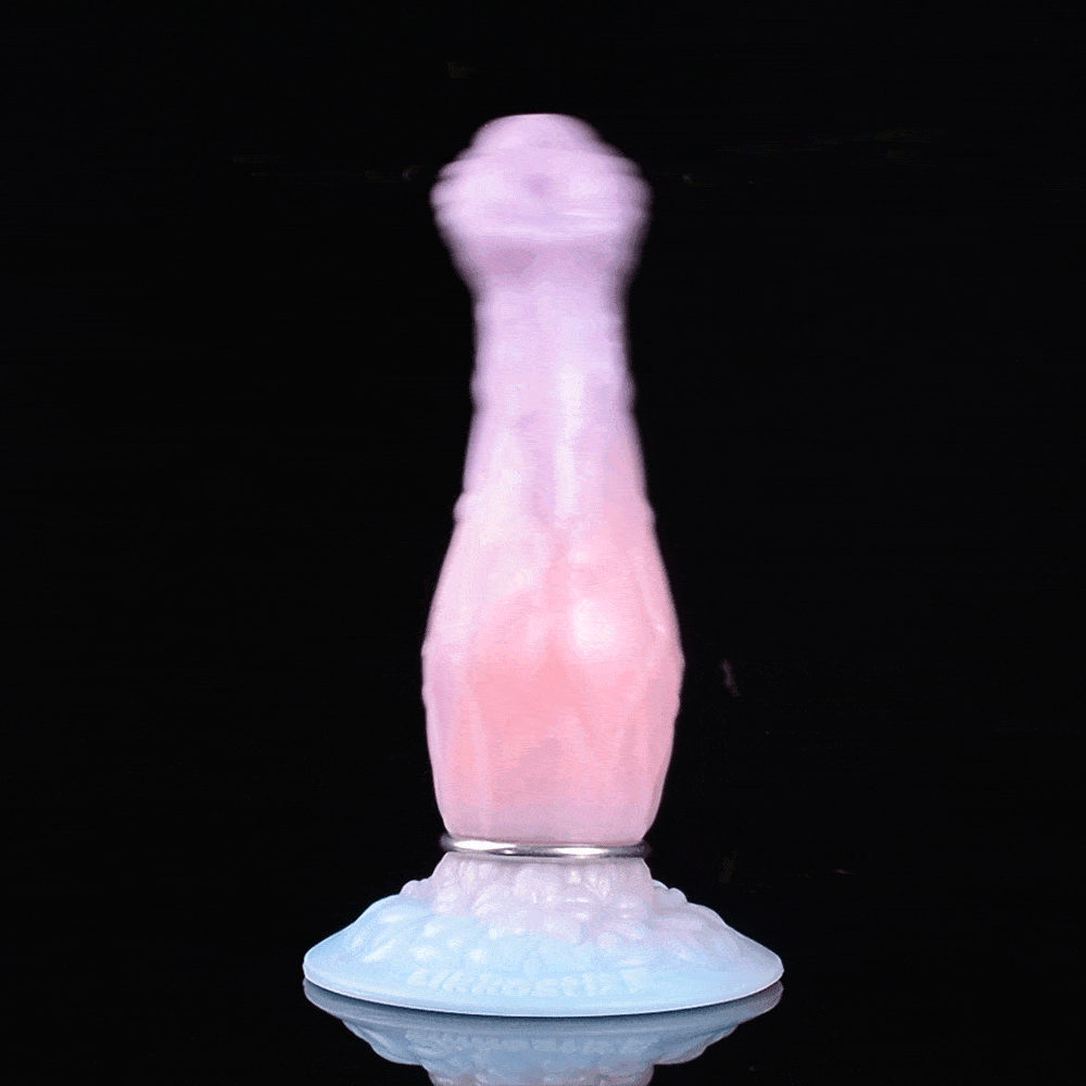 8.3 Inch Fantasy Inflatable Dildo - Pink Silicone Female Vaginal Masturbation Toy