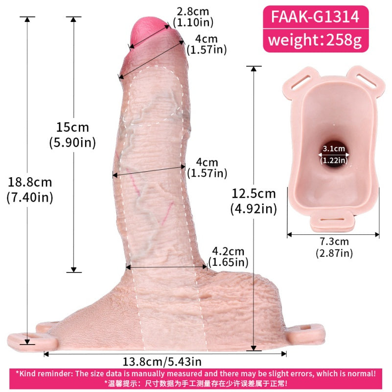 6-Zoll-Fantasy-realistische Strap-On-Penishülle – Penisverlängerung für Männer und dickeres Spielzeug